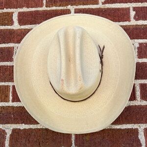 Dallas Hats Natural Straw Cowboy Hat size 7 1/2